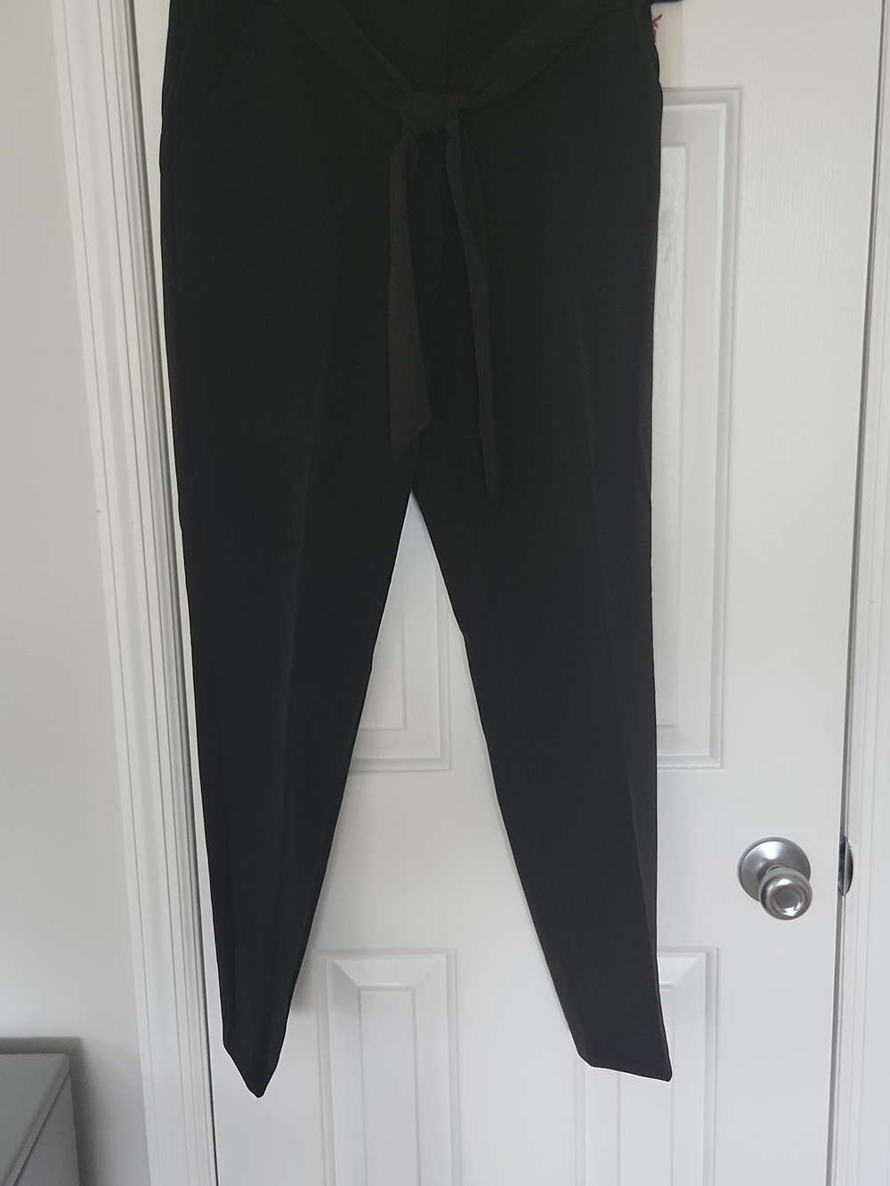 NWT Black Ankle Tie Waist Work Pants